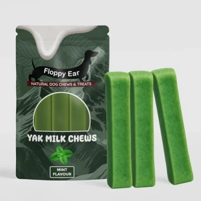 Image of Himalayan Yak Milk Dog Chews Mint Flavour with for Dogs Medium (pack of 3) Rich in Protein &amp; Calcium Puppy Friendly Dental Sticks 100% Natural