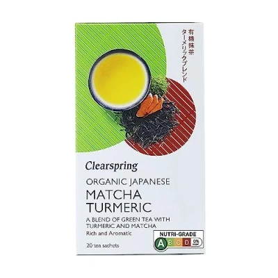 Image of Clearspring Organic Japanese Matcha Turmeric 20 Tea Sachets