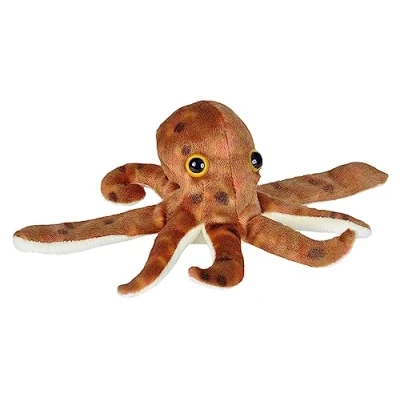 Image of Wild Republic Huggers Soft Toy Slap Bracelet, Gifts for Kids, Octopus Plush 20 cm