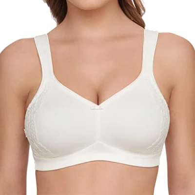 Image of Susa Women&#039;s Minimizer BH ohne Bügel gemoldet London Bra, (White 003), 44B (100B EU)