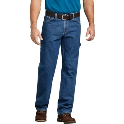 Image of Dickies, Men&#039;s, DENIM UTILITY JEAN RELAXED, STONEWASHED INDIGO BLUE, 32W / 30L