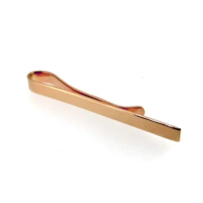Image of ROBERTS 18ct Rose Gold Vermeil Tie Clip 4mm Hallmarked Slide
