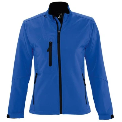 Image of SOLS Womens/Ladies Roxy Soft Shell Jacket (Breathable, Windproof And Water Resistant) (Royal Blue) Size X Large