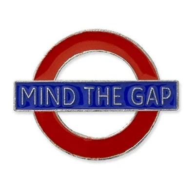 Image of GWC Mind The Gap London Underground Roundel Metal Pin Badge