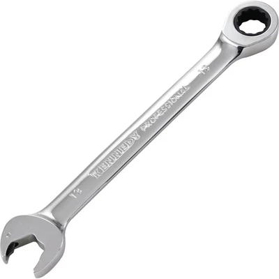 Image of Kennedy Metric Combination Ratchet Spanner, Fixed Head, 13mm