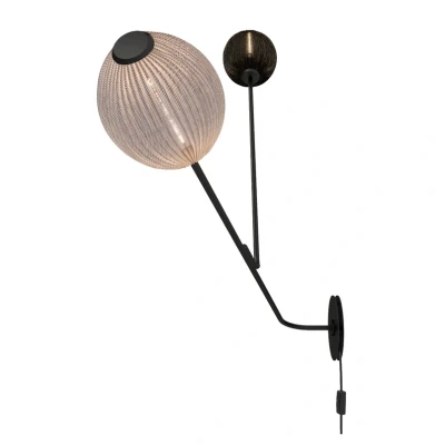 Image of GUBI wall light Satellite 2 bulb black/white