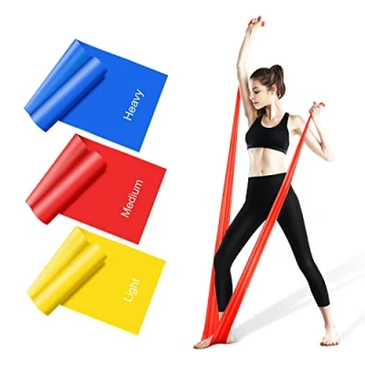 Image of Resistance Bands Set, [Set of 3] 1.5M/4.9ft Skin Friendly Exercise with 3 Levels,Workout Set for Women Men,Ideal Strength Training,Yoga,Gym,Pilates,Fitness