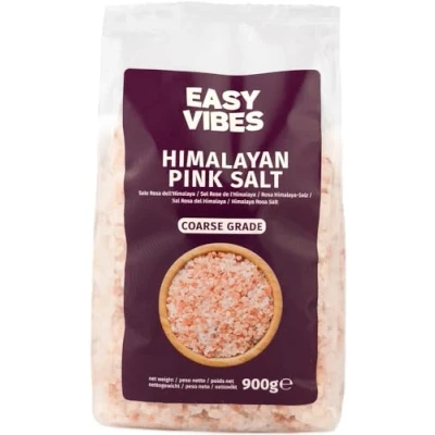 Image of Easy Vibes Pure Pink Himalayan Salt 900g (COARSE Grade) Unrefined Natural GMO Free From Punjab Pakistan