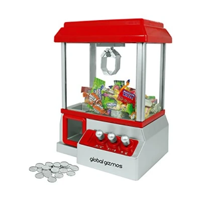 Image of Global Gizmos 50190 Candy Grabber Machine/Battery Operated Kids Game/Retro Arcade Attraction/Novelty Sweets Dispenser