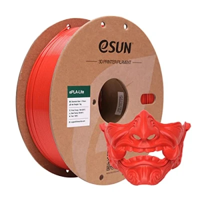 Image of eSUN PLA Filament 1.75mm, 3D Printer Dimensional Accuracy +/ 0.03mm, 1KG Spool (2.2 LBS) Printing Materials for Most FDM Printers,Red