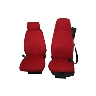 Image of Texmar Truck Seat Covers RED Microfiber Designed to fit SCANIA R S series LEFT or RIGHT HAND DRIVE2 pieces