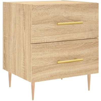 Image of vidaXL Bedside Cabinet Sonoma Oak 40x35x47.5 cm Engineered Wood