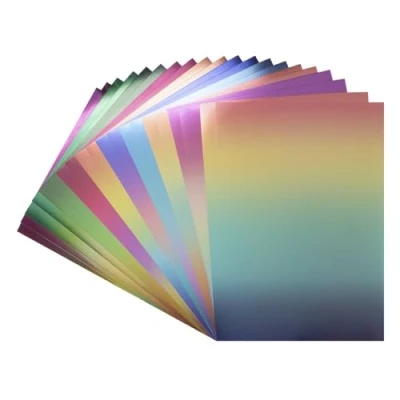 Image of Ideen mit Herz Mirror Card Self Adhesive Metal Paper Film Craft Metallic 20 Sheets DIN A4 200 g/m² (Colour Gradient)