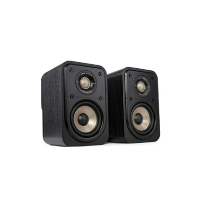Image of Polk Audio Signature Elite ES10 High Resolution Surround Speakers for Home Theater, Stereo Speakers, Satellite Speaker, HiFi, Compatible with Dolby Atmos and DTS: X (Pair of 2) Black