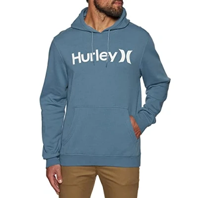 Image of Hurley Men&#039;s OAO Solid Summer Po Sweatshirt, Deep Aqua, S