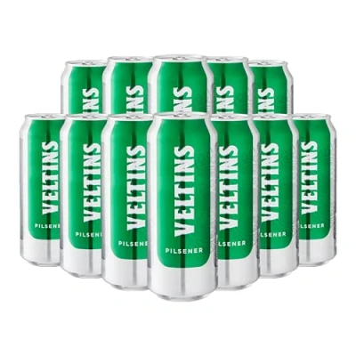 Image of Veltins Premium German Pilsner 500ml Cans (12 Pack) 4.8% ABV Beer Gifts for Men, Birthday Men and Women, Beers Lagers Offers Gift Pack Alcohol Set