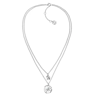 Image of Tommy Hilfiger Jewelry Women&#039;s Stainless Steel Necklace Embellished with Crystals 2780067