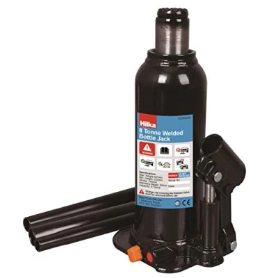 Image of Hilka 82250208 8 Tonne 222 447mm Welded Bottle Jack, Black