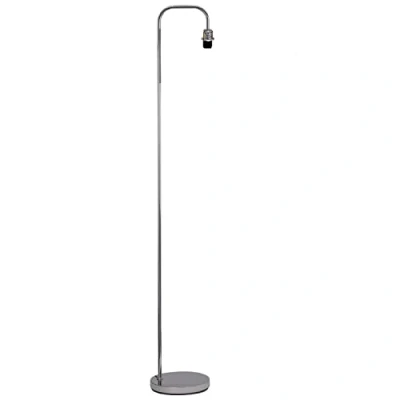Image of firstchoicelighting Modern Arched Design Floor Light Standing Lamp Base, Polished Chrome, Height 155cm, Base Only, LED Compatible