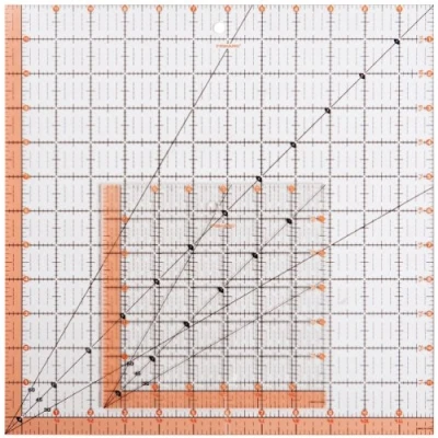 Image of Fiskars Square Acrylic Ruler, 2 Piece Set, Basic