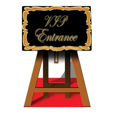 Image of Star Cutouts Ltd SC145 Cut Out of VIP Sign, Solid, Multicolor, Regular