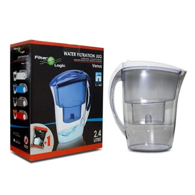 Image of FilterLogic FLJ402 (Clear) Venus Water Filter Jug with Compatible Brita Maxtra Cartridge
