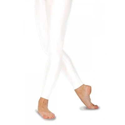 Image of Roch Valley Footless Nylon/Lycra Tights Age 9 10 White