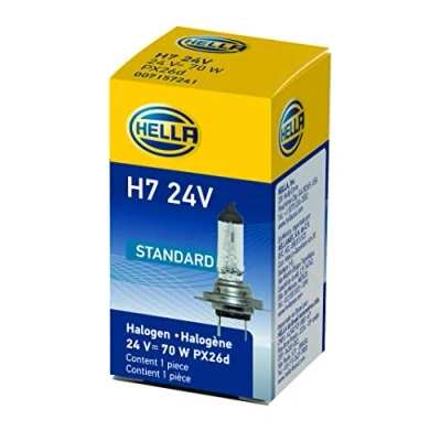 Image of HELLA H7 24V Standard Halogen Bulb, 70W,Standard 70W