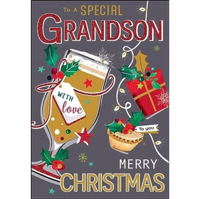 Image of Jonny Javelin To A Special Grandson Merry Christmas Card