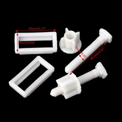 Image of Lamdoo 1 Pair Toilet Seat Hinge Bolts Screw Fixing Fitting Kit Repair Tool