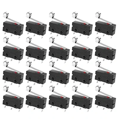 Image of GTIWUNG 20PCS Momentary Hinge Metal Roller Lever Micro Switch AC 5A 125 250V SPDT 3 Pins