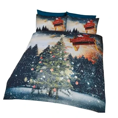 Image of Rapport Home Northern Lights Duvet Set, Polyester Cotton, Multi Colour,3 pieces, King