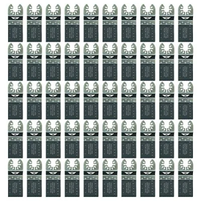 Image of 50 x TopsTools 35mm FA35B_50 Fast Fit Metal Cutting Blades Compatible with Dewalt Stanley Black and Decker Bosch Fein (Non StarLock) Makita Milwaukee Parkside Ryobi Worx (Fast Change) Multi Tool