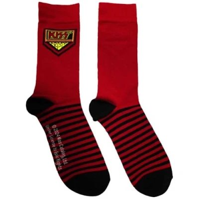 Image of KISS Clasic Band Logo Ankle Socks UK Size 6 11, Red, 11