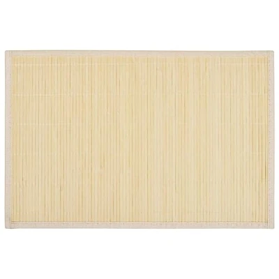 Image of Placemats Set of 6, Table Mat Place 6 Bamboo 30 x 45 cm Natural