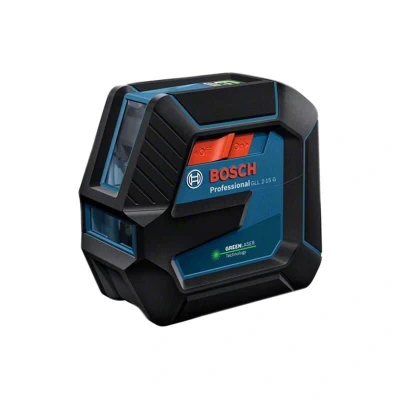 Image of Bosch Professional Laser Level GLL 2 15 G (green laser, interior, LB 10 mount, tripod BT 150, visible working range: up to 15m, 4x AA battery, in cardboard box)