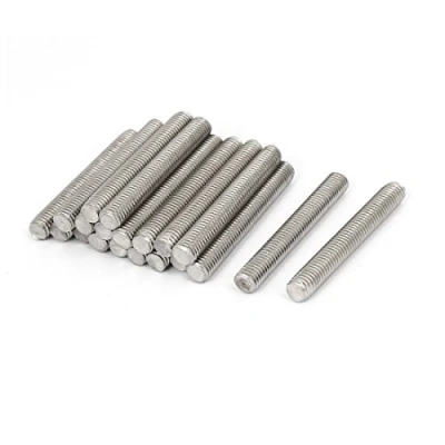 Image of sourcingmap M8 x 60mm 1.25mm Pitch 304 Stainless Steel Fully Threaded Rods Fasteners 20 Pcs