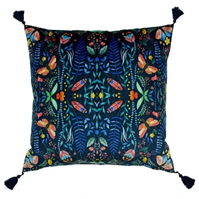 Image of furn. Kaleidoscopic Cushion Cover, Polyester, Blue,50 x 50cm
