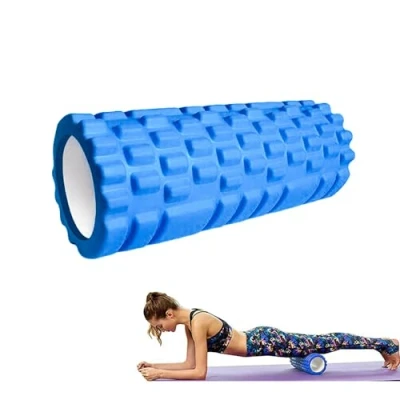 Image of Massage Foam Roller for Muscle Therapy. Pilates and Yoga Roller. Fitness Cylinder Pain Relief, Home Training Gym Workout.
