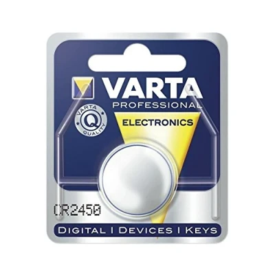 Image of Varta Lithium Button Cell Battery CR2450 3 V DC 570 mAh 1 Blister Silver