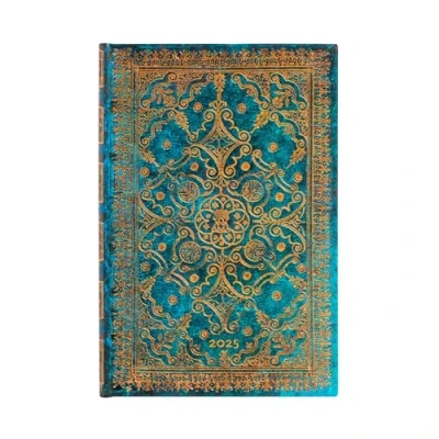 Image of Kalendarz Paperblanks 2025 Safavid Indigo Mini tygodniowy VSO: tydzień na dwóch stronach, zamykany Magnes, Papier 100 GSM