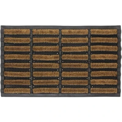 Image of Trendi® Tuff Scrape Door Mat Rubber Coir Wire Brush Durable and Effective Dirt Trapping Natural Coco Material Indoor Outdoor Use (45 x 75)