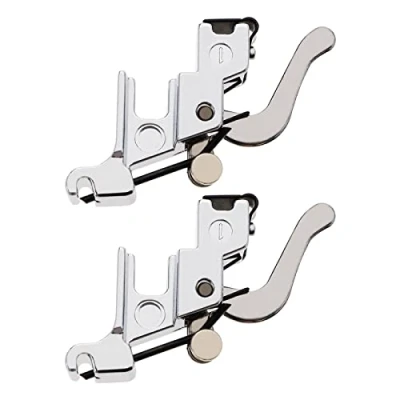 Image of VGOL 2Pcs Sewing Machine Presser Foot Holder Compatible with Brother Singer Universal Adapter Standard Snap on Machines Steel