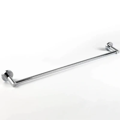 Image of Pebble Grey™ London Towel Rail for Bathroom, Wall Mounted with Screws, Polished Bath &amp; Hand Holder, Minimalist, Modern, Anti Rust, Concealed Fixings Chrome