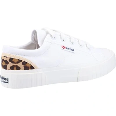 Image of Superga 2630 Stripe PAD Leopard Ladies Trainers White/Leopard 6