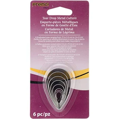 Image of Polyform Metal Premo Sculpey Graduated Cutter Set Tear Drop