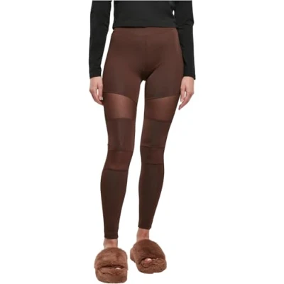 Image of Urban Classics Women&#039;s Ladies Tech Mesh Leggings Yoga pants, Brown, XS