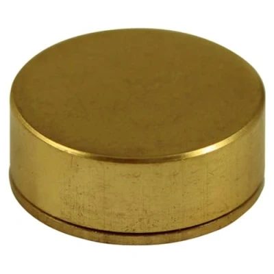 Image of TIMCO Threaded Screw Caps Solid Brass Polished 12mm