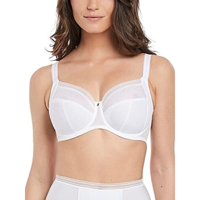 Image of Fantasie Women&#039;s Fusion Underwire Cup Side Support Full Coverage Bra, White, 36GG