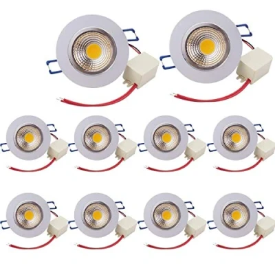 Image of POCKETMAN 10 Pack 7W 700LM LED COB Recessed Ceiling Downlights,6000K Cool White Lights Spotlights,Angle Adjustable [Energy Class A+]